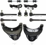 TrueDrive 12-Piece Kit Front, Driver and Passenger Side, Upper Control Arm Kit, Includes (2) Ball Joint, (2) Control Arm, (1) Idler Arm, (1) Pitman Arm, (2) Sway Bar Link, and (4) Tie Rod End
