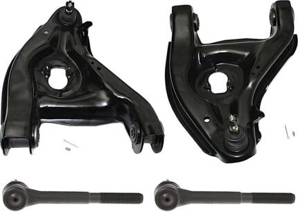TrueDrive 4-Piece Kit Front, Driver and Passenger Side, Lower Control Arm Kit, Includes (2) Control Arm and (2) Tie Rod End
