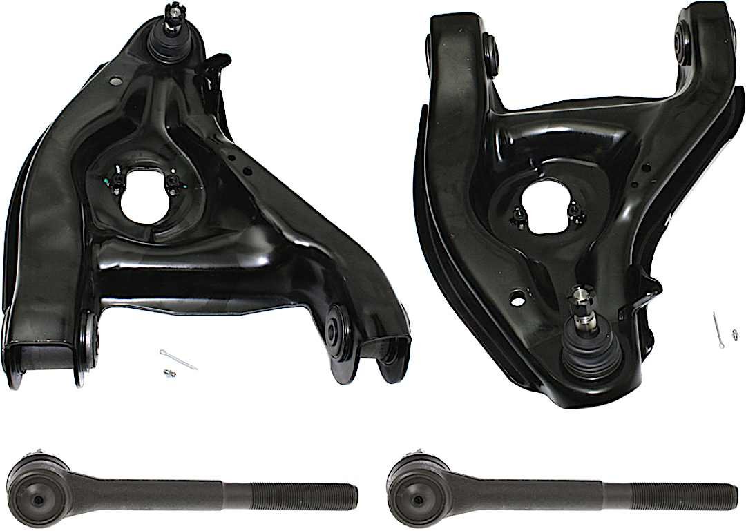 kit-091217-22_1.jpg TrueDrive 4-Piece Kit Front, Driver and Passenger Side, Lower Control Arm Kit, Includes (2) Control Arm and (2) Tie Rod End - Image 1