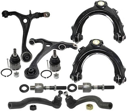 TrueDrive 10-Piece Kit Front, Driver and Passenger Side, Upper and Lower Control Arm Kit, Includes (2) Ball Joint, (4) Control Arm, and (4) Tie Rod End