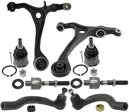 TrueDrive 8-Piece Kit Front, Driver and Passenger Side, Lower Control Arm Kit, Includes (2) Ball Joint, (2) Control Arm, and (4) Tie Rod End