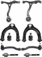 TrueDrive 10-Piece Kit Front, Driver and Passenger Side, Upper and Lower Control Arm Kit, Includes (2) Ball Joint, (4) Control Arm, and (4) Tie Rod End