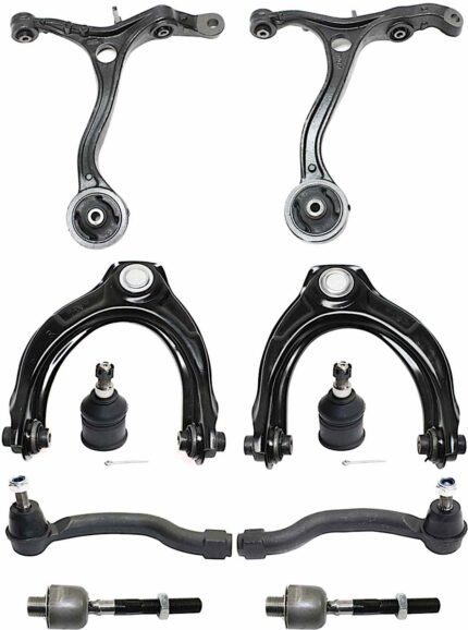 TrueDrive 10-Piece Kit Front, Driver and Passenger Side, Upper and Lower Control Arm Kit, Includes (2) Ball Joint, (4) Control Arm, and (4) Tie Rod End