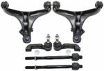 TrueDrive 6-Piece Kit Front, Driver and Passenger Side, Lower Control Arm Kit, Includes (2) Control Arm and (4) Tie Rod End