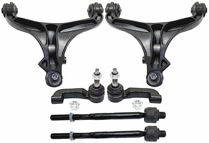 TrueDrive 6-Piece Kit Front, Driver and Passenger Side, Lower Control Arm Kit, Includes (2) Control Arm and (4) Tie Rod End