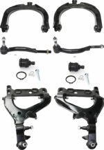 TrueDrive 8-Piece Kit Front, Driver and Passenger Side, Upper and Lower Control Arm Kit, Includes (2) Ball Joint, (4) Control Arm, and (2) Tie Rod End