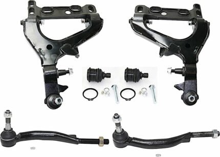 TrueDrive 6-Piece Kit Front, Driver and Passenger Side, Lower Control Arm Kit, Includes (2) Ball Joint, (2) Control Arm, and (2) Tie Rod End