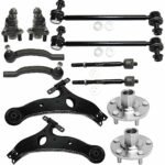 TrueDrive 12-Piece Kit Front, Driver and Passenger Side Control Arm, All Wheel Drive/Front Wheel Drive, For Models With Standard Design, includes Ball Joints, Sway Bar Links, Tie Rod Ends, and Wheel Hubs