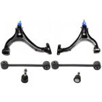 TrueDrive 6-Piece Kit Front, Driver and Passenger Side, Lower Control Arm Kit, Includes (2) Ball Joint, (2) Control Arm, and (2) Sway Bar Link