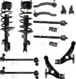 TrueDrive 12-Piece Kit Front, Driver and Passenger Side, Lower Control Arms, Front Wheel Drive, with Ball Joints, Loaded Struts, Sway Bar Links, and Tie Rod Ends
