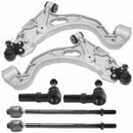 TrueDrive 6-Piece Kit Front, Driver and Passenger Side, Lower Control Arm Kit, Includes (2) Control Arm and (4) Tie Rod End