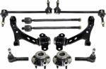 TrueDrive 10-Piece Kit Front, Driver and Passenger Side, Lower Control Arm Kit, Includes (2) Control Arm, (2) Sway Bar Link, (4) Tie Rod End, and (2) Wheel Hub