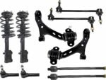 TrueDrive 10-Piece Kit Front, Driver and Passenger Side, Lower Control Arm Kit, Includes (2) Control Arm, (2) Loaded Strut, (2) Sway Bar Link, and (4) Tie Rod End