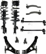 TrueDrive 10-Piece Kit Front, Driver and Passenger Side, Lower Control Arms, Front Wheel Drive, with Ball Joints, Loaded Struts, Sway Bar Links, and Tie Rod Ends