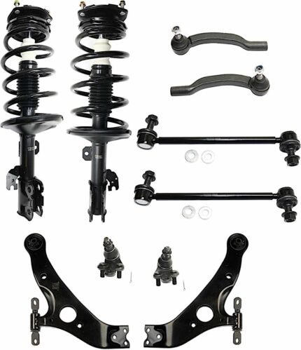 TrueDrive 10-Piece Kit Front, Driver and Passenger Side, Lower Control Arms, Front Wheel Drive, with Ball Joints, Loaded Struts, Sway Bar Links, and Tie Rod Ends