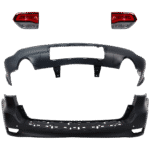 Replacement 4-Piece Kit Rear, Upper and Lower Primed Bumper Cover, For Models Without Blind Spot Detection and Advanced Park Assist System, With Type 2 Bumper Cover, Includes (2) Bumper Cover and (2) Tail Light