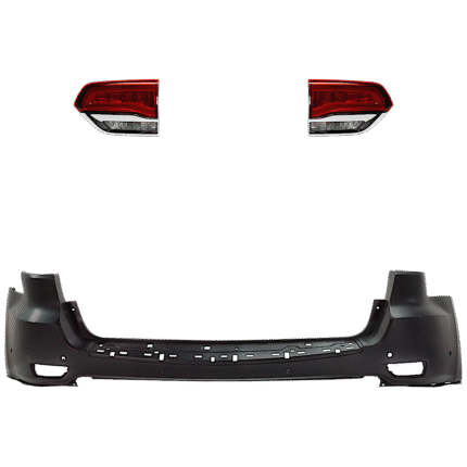 Replacement 3-Piece Kit Driver and Passenger Side Halogen Tail Light, With bulb(s), Includes (1) Bumper Cover and (2) Tail Light