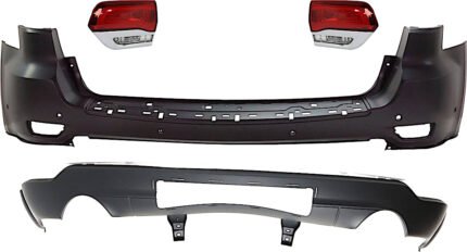 Replacement 4-Piece Kit Driver and Passenger Side, Inner Halogen Tail Light, With bulb(s), Includes (2) Bumper Cover and (2) Tail Light