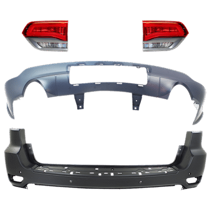 Replacement 4-Piece Kit, Driver and Passenger Side, Inner Halogen Tail Light, With bulb(s), Mounts on Liftgate, OE Replacement, CAPA Certified, Includes (2) Bumper Cover and (2) Tail Light