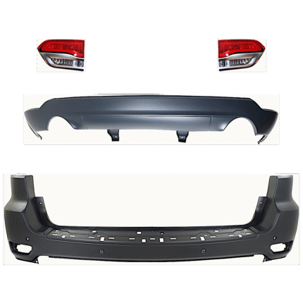 Replacement 4-Piece Kit, Driver and Passenger Side, Inner Halogen Tail Light, With bulb(s), Mounts on Liftgate, OE Replacement, CAPA Certified, Includes (2) Bumper Cover and (2) Tail Light
