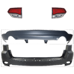 Replacement 4-Piece Kit, Driver and Passenger Side, Inner Halogen Tail Light, With bulb(s), Mounts on Liftgate, OE Replacement, CAPA Certified, Includes (2) Bumper Cover and (2) Tail Light