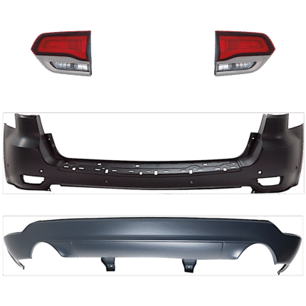 Replacement 4-Piece Kit, Driver and Passenger Side, Inner Halogen Tail Light, With bulb(s), Mounts on Liftgate, OE Replacement, CAPA Certified, Includes (2) Bumper Cover and (2) Tail Light