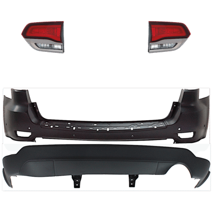 Replacement 4-Piece Kit, Driver and Passenger Side, Inner Halogen Tail Light, With bulb(s), Mounts on Liftgate, OE Replacement, CAPA Certified, Includes (2) Bumper Cover and (2) Tail Light