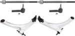 TrueDrive 6-Piece Kit Front, Driver and Passenger Side, Lower Control Arm Kit, Includes (2) Control Arm and (4) Tie Rod End