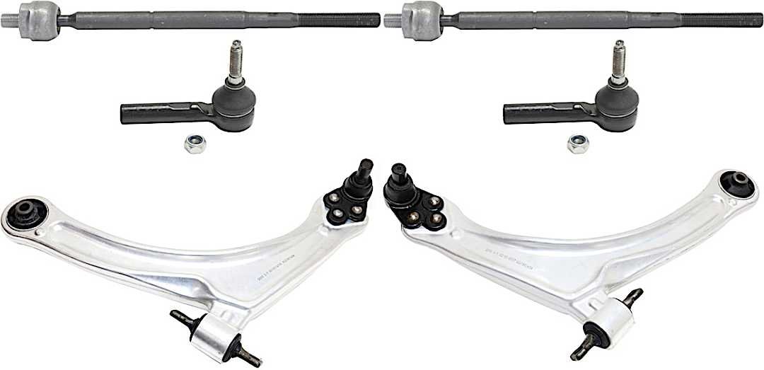kit-100318-21_1.jpg TrueDrive 6-Piece Kit Front, Driver and Passenger Side, Lower Control Arm Kit, Includes (2) Control Arm and (4) Tie Rod End - Image 1
