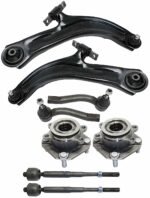 TrueDrive 8-Piece Kit Front, Driver and Passenger Side, Lower Control Arm Kit, Includes (2) Control Arm, (4) Tie Rod End, and (2) Wheel Hub