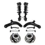 TrueDrive 10-Piece Kit Front, Driver and Passenger Side, Lower Control Arm Kit, Includes (2) Control Arm, (2) Loaded Strut, (2) Sway Bar Link, (2) Tie Rod End, and (2) Wheel Hub