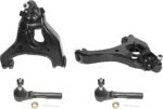 TrueDrive 4-Piece Kit Front, Driver and Passenger Side Control Arm, Rear Wheel Drive, Rack Steering Type, For Models With Front Coil Spring, includes Tie Rod Ends