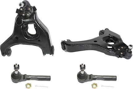 TrueDrive 4-Piece Kit Front, Driver and Passenger Side Control Arm, Rear Wheel Drive, Rack Steering Type, For Models With Front Coil Spring, includes Tie Rod Ends
