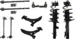 TrueDrive 10-Piece Kit Front, Driver and Passenger Side Control Arm Kit, Includes (2) Control Arm, (2) Loaded Strut, (2) Sway Bar Link, and (4) Tie Rod End