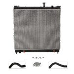 Replacement 5-Piece Kit Radiator, 5.6L Engine, Aluminum Core, Plastic Tank, includes Radiator Cap, Radiator Hose, and Thermostat