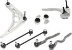 TrueDrive 8-Piece Kit Front, Driver and Passenger Side, Lower Control Arm Kit, Includes (2) Control Arm, (1) Control Arm Bushing, (2) Sway Bar Link, and (2) Tie Rod End