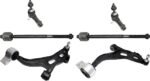 TrueDrive 6-Piece Kit Front, Driver and Passenger Side, Lower Control Arm, Includes nut(s), All Wheel Drive/Front Wheel Drive, includes Tie Rod Ends