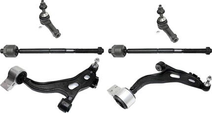 TrueDrive 6-Piece Kit Front, Driver and Passenger Side, Lower Control Arm, Includes nut(s), All Wheel Drive/Front Wheel Drive, includes Tie Rod Ends