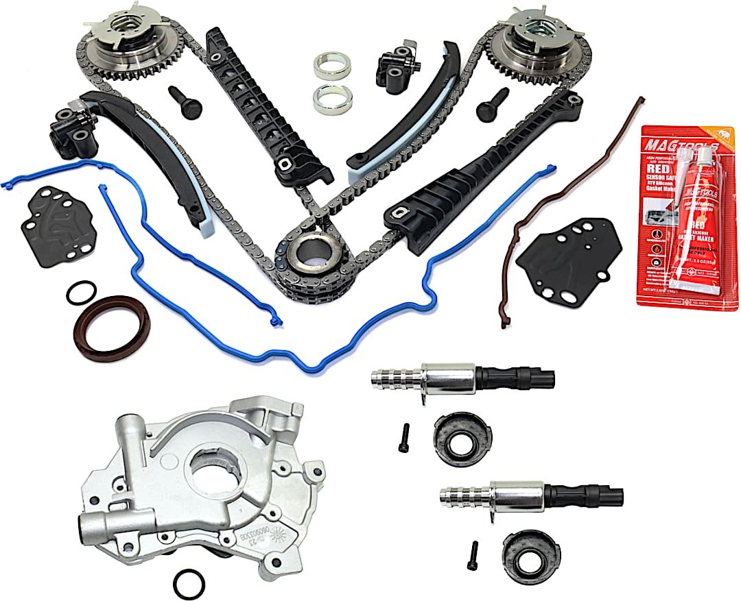kit-101917-08_1.jpg Replacement 4-Piece Kit Timing Chain, includes Oil Pump and Variable Timing Solenoids - Image 1