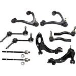 TrueDrive 10-Piece Kit Front, Driver and Passenger Side Suspension Includes Control Arms, Sway Bar Links, and Tie Rod Ends