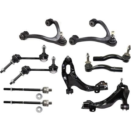 TrueDrive 10-Piece Kit Front, Driver and Passenger Side Suspension Includes Control Arms, Sway Bar Links, and Tie Rod Ends