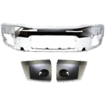 Replacement 3-Piece Kit, Front Bumper, Chrome, Includes (1) Bumper and (2) Bumper End