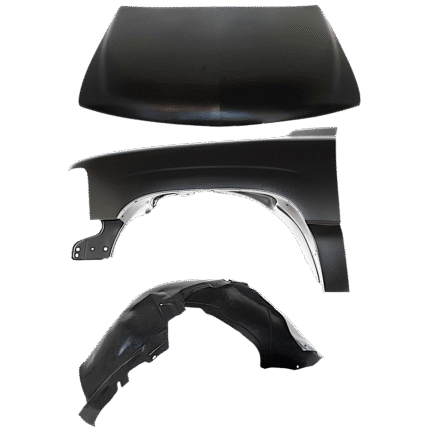 Replacement 3-Piece Kit Factory Style Hood, Steel, Primed, Includes (1) Fender, (1) Fender Liner, and (1) Hood