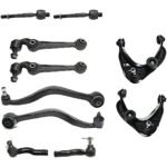 TrueDrive 10-Piece Kit Front, Driver and Passenger Side, Upper and Lower, Frontward and Rearward Control Arm, includes Tie Rod Ends