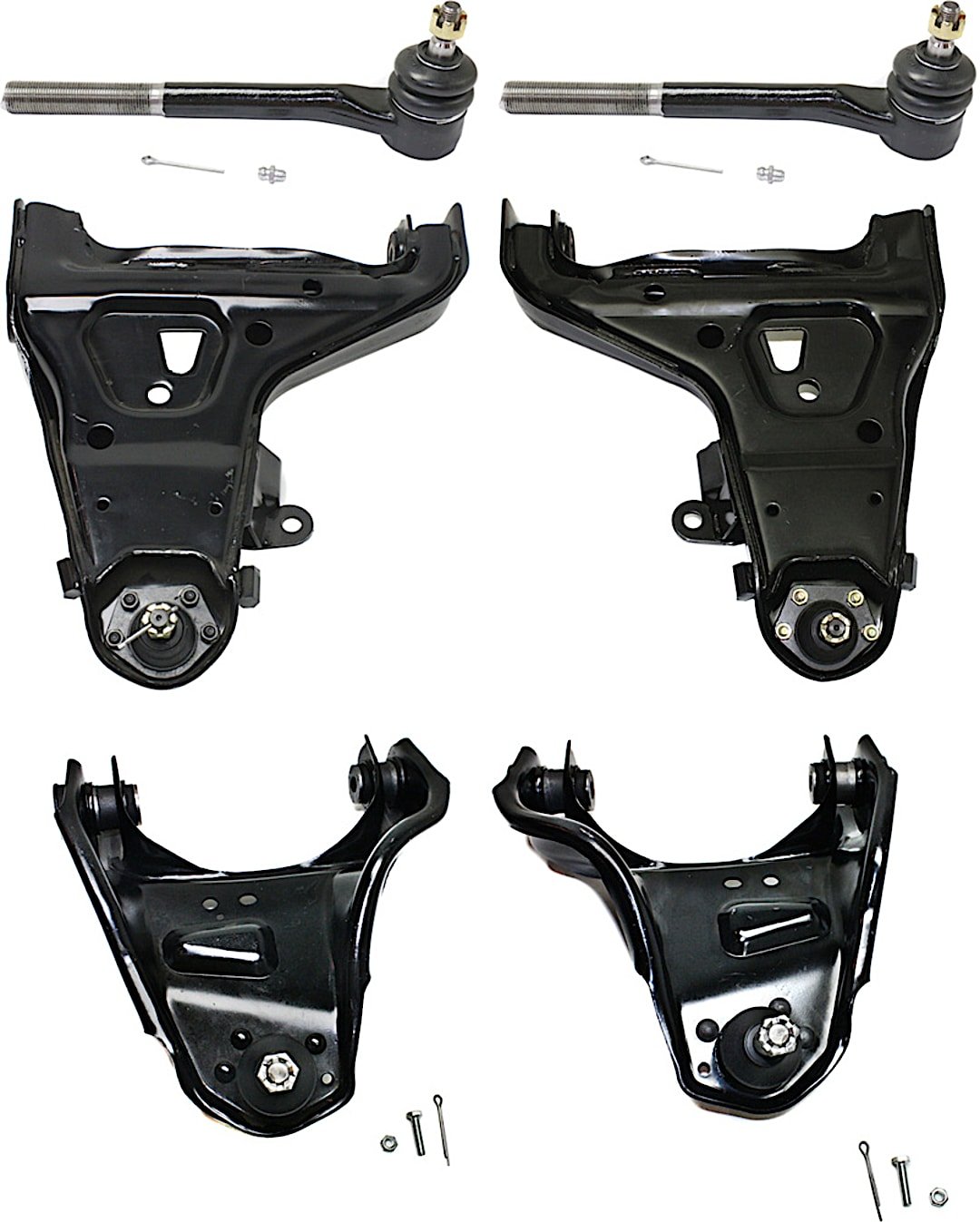 kit-112118-17_1.jpg TrueDrive 6-Piece Kit Front, Driver and Passenger Side Control Arm, includes Tie Rod Ends - Image 1