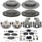 Raybestos KIT-210516-775 Front and Rear Brake Disc and Caliper Kit, Plain Surface 5 Lugs Natural, Ceramic, FWD, R-Line Series