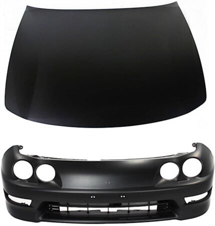 Replacement 2-Piece Kit, Front Primed Bumper Cover, Includes (1) Bumper Cover and (1) Hood