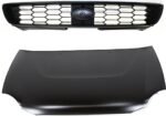Replacement 2-Piece Kit Factory Style Hood, Steel, Primed, Includes (1) Grille and (1) Hood