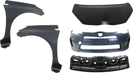 Replacement 5-Piece Kit Factory Style Hood, Steel, Primed, Includes (1) Bumper Cover, (2) Fender, (1) Grille, and (1) Hood