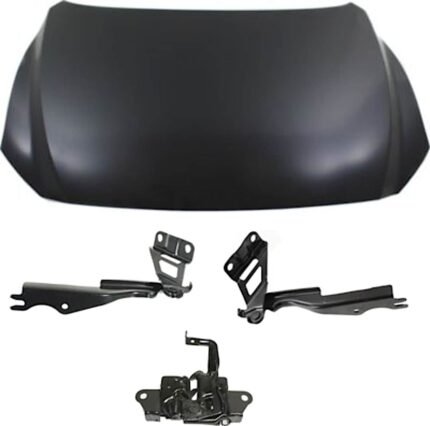 Replacement 4-Piece Kit Factory Style Hood, Steel, Primed, Includes (1) Hood, (2) Hood Hinge, and (1) Hood Latch